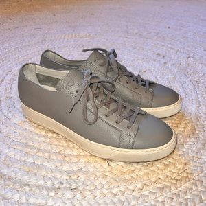 Gray Santoni Leather sneakers size 10.5